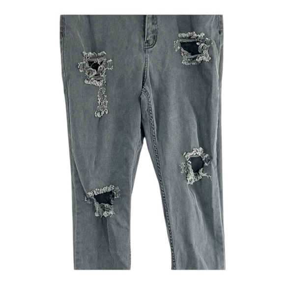 Afends Faded Black Distressed Skinny Stretch Jeans Size 8 - Picture 3 of 7